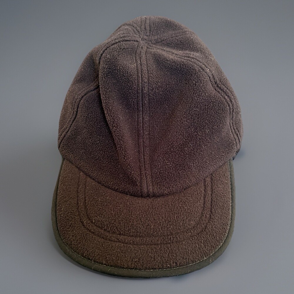 LL Bean Polartec Wind Pro Baseball Cap With Ear Flaps Size L/XL Black Fleece